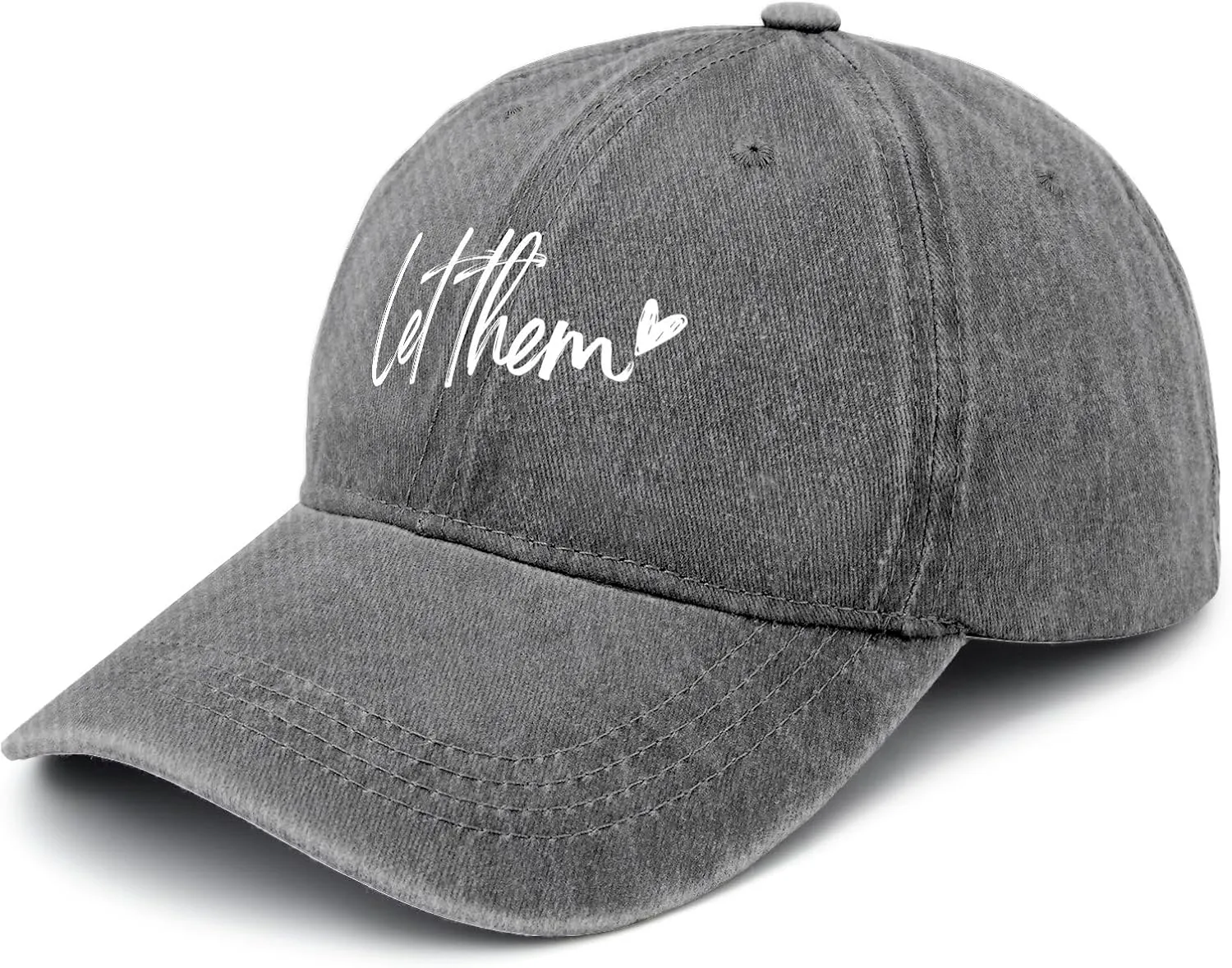 Let Them Funny Hat for Men Classic Washed Distressed Baseball Caps