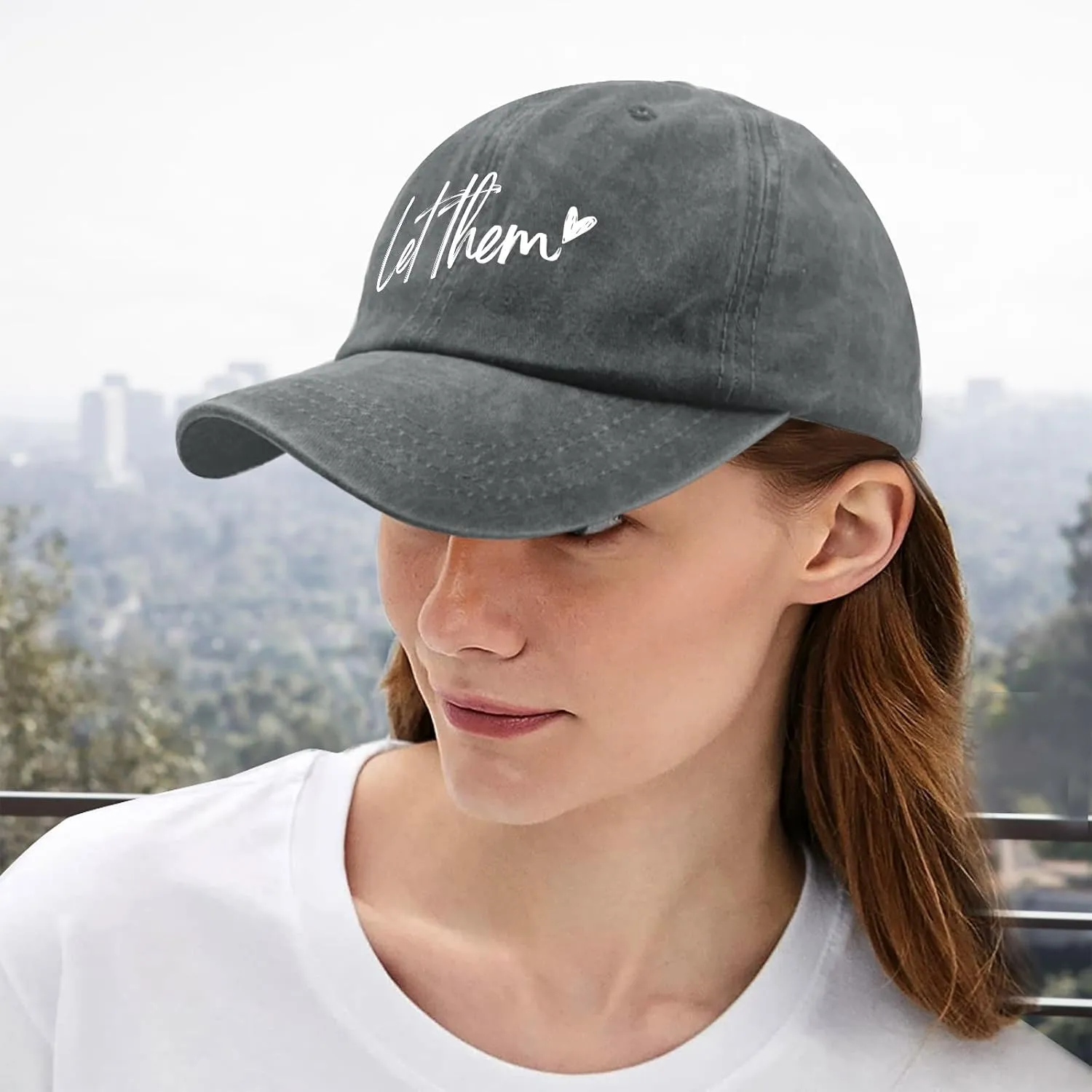 Let Them Funny Hat for Men Classic Washed Distressed Baseball Caps