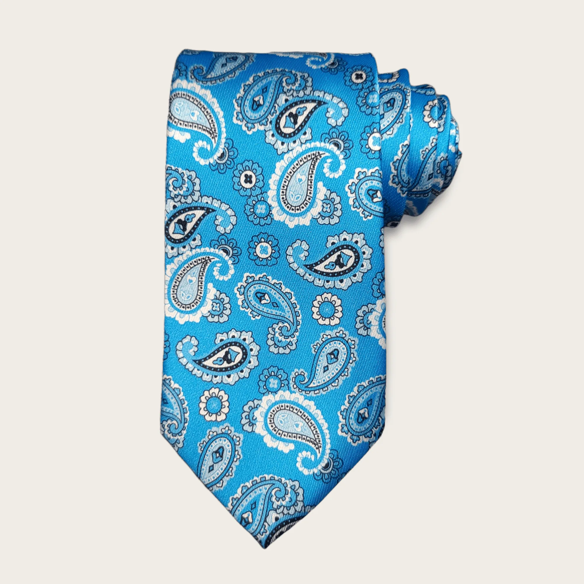 Light Blue Paisley Tie