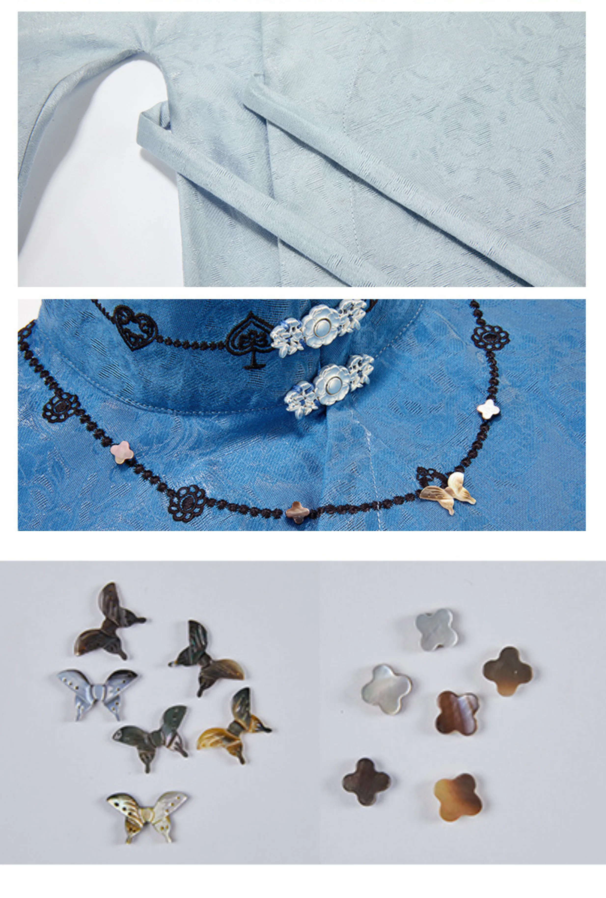 Meng Jing 梦境 Dreamscapes Modernized Late Ming Standing Collar Changshan Bijia & Mamian Set
