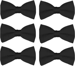Men's Bow Tie Wholesale 6 Pack Wedding Ties Pre-Tied Formal Tuxedo Bowties