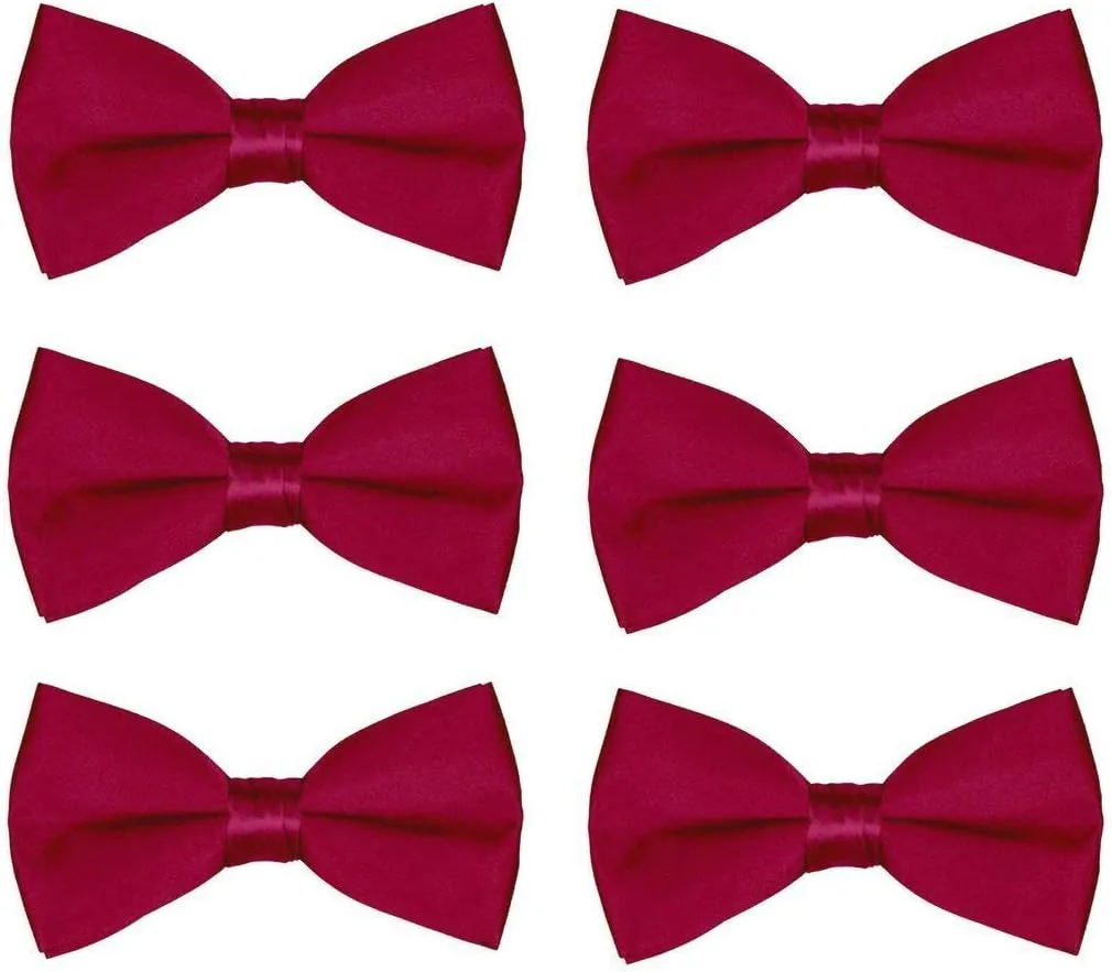Men's Bow Tie Wholesale 6 Pack Wedding Ties Pre-Tied Formal Tuxedo Bowties
