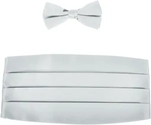 Men's Poly Satin Bowtie and Cummerbund Set