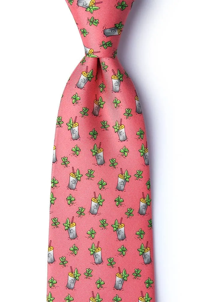 Mint Condition Tie -  Coral Silk