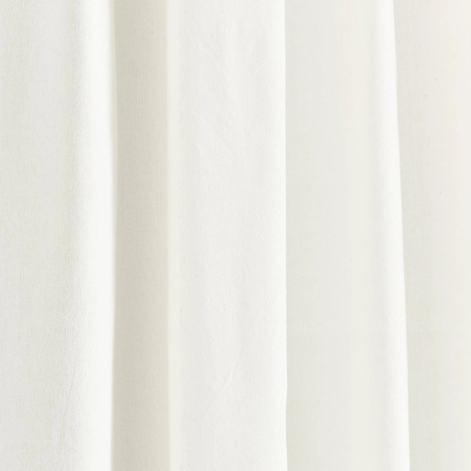 Modern Faux Linen Embroidered Edge With Attached Valance Window Curtain Panel Set