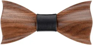 Mr.Van Mens Bow Ties Natural Walnut Wood Handcrafted Wooden Adjustable Bowties for Tuxedo Wedding Party