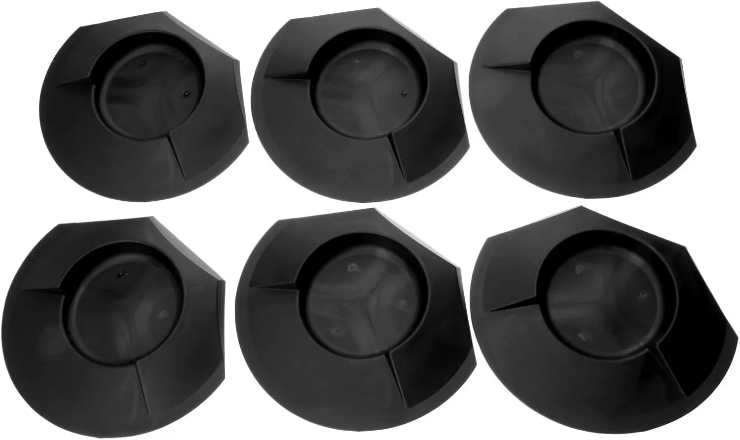MUXSAM 6 Pieces All-Direction Putter Cups Practice Black Golf Putting Cup Golf Training Cup Golf Practicing Hole Putting Aid Putter Training Aid Fit for Beginner Golf Training Accessory