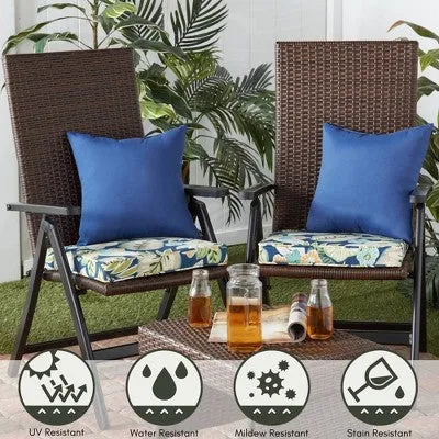 New - Kensington Garden 2pc 18"x18" Outdoor Chair Cushions Marlow