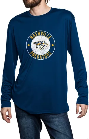 NHL Mens Loose Fit Performance Rashguard Wicking Long Sleeve Shirt