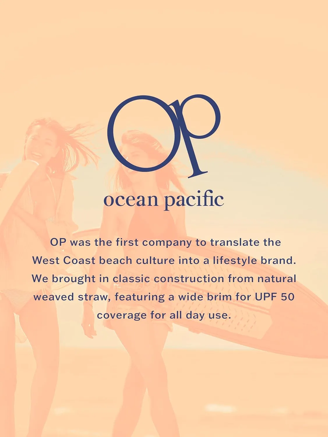 Ocean Pacific Sun Visor Hats for Women, Beach Roll Up Large-Brimmed Straw Hat, Sun Protection UPF 50