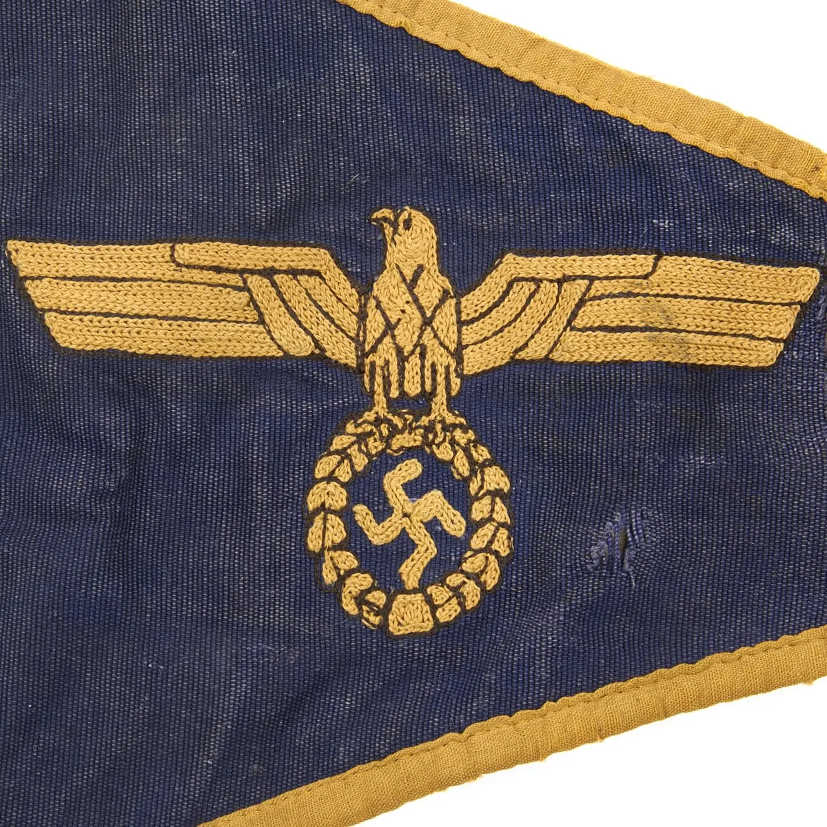 Original German WWII Navy Kriegsmarine Officer Vehicle Staff Car Fender Small Pennant Flag