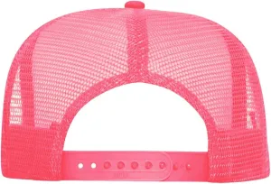 OTTO Neon Polyester Foam Front 5 Panel High Crown Mesh Back Trucker Hat