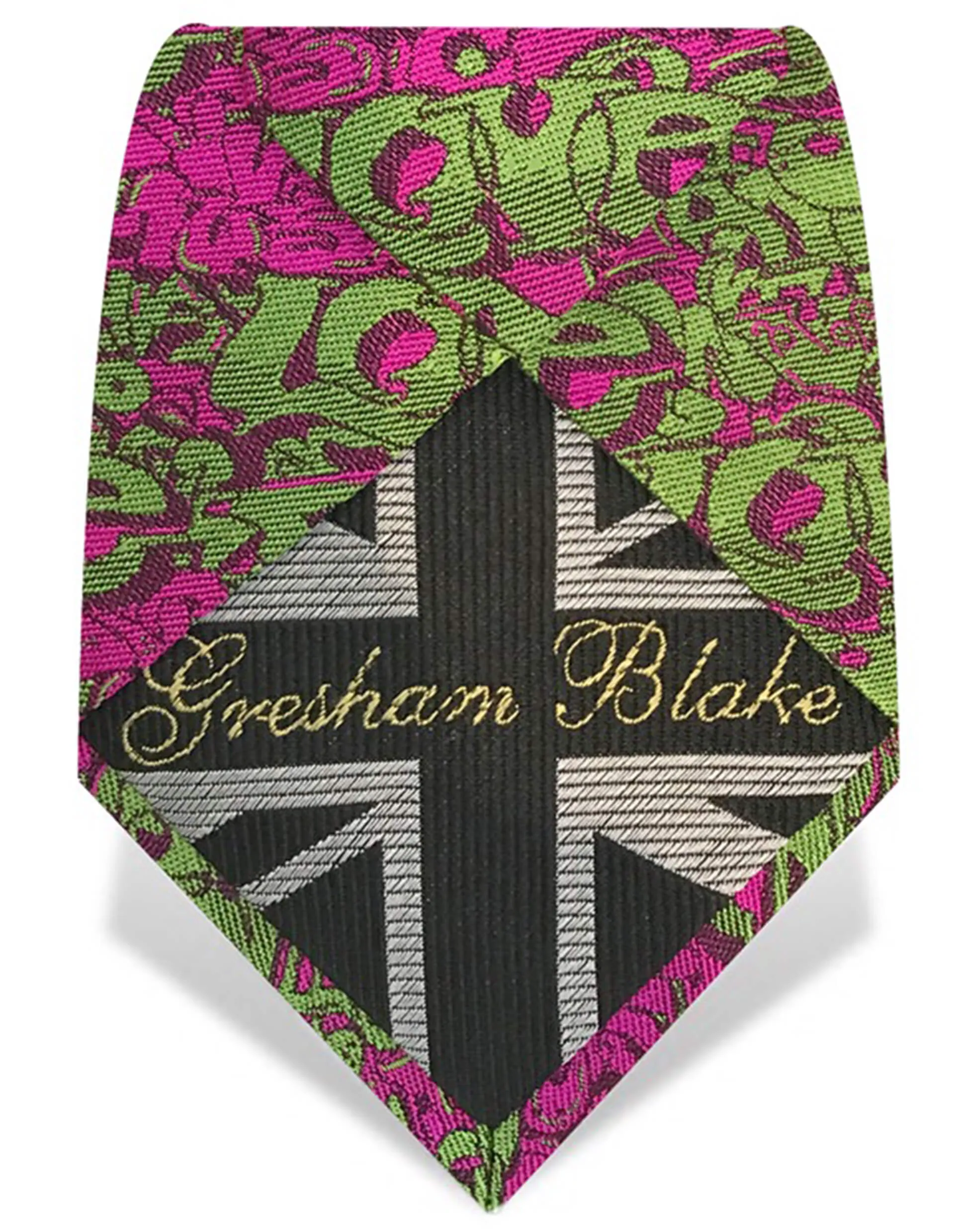 Pink & Green Graffiti Tie
