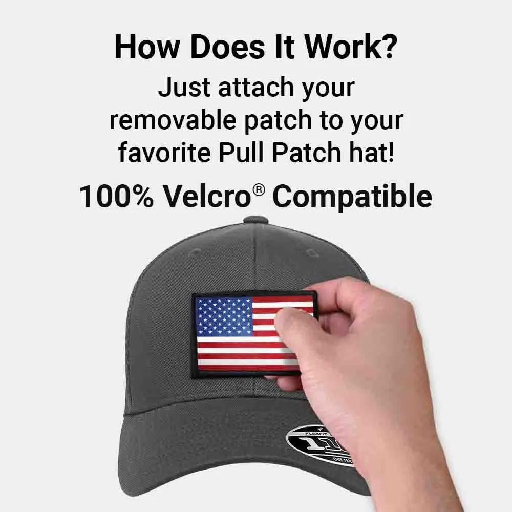 Pull Patch Curved Bill Flexfit   Snapback Trucker Hat | Tactical Cap | 2x3 Inch Loop Surface to Attach Morale Patches