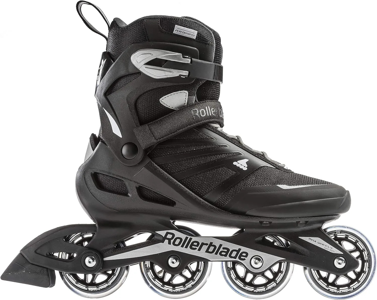 Rollerblade Zetrablade Men's Adult Fitness Inline Skate, Black and Silver