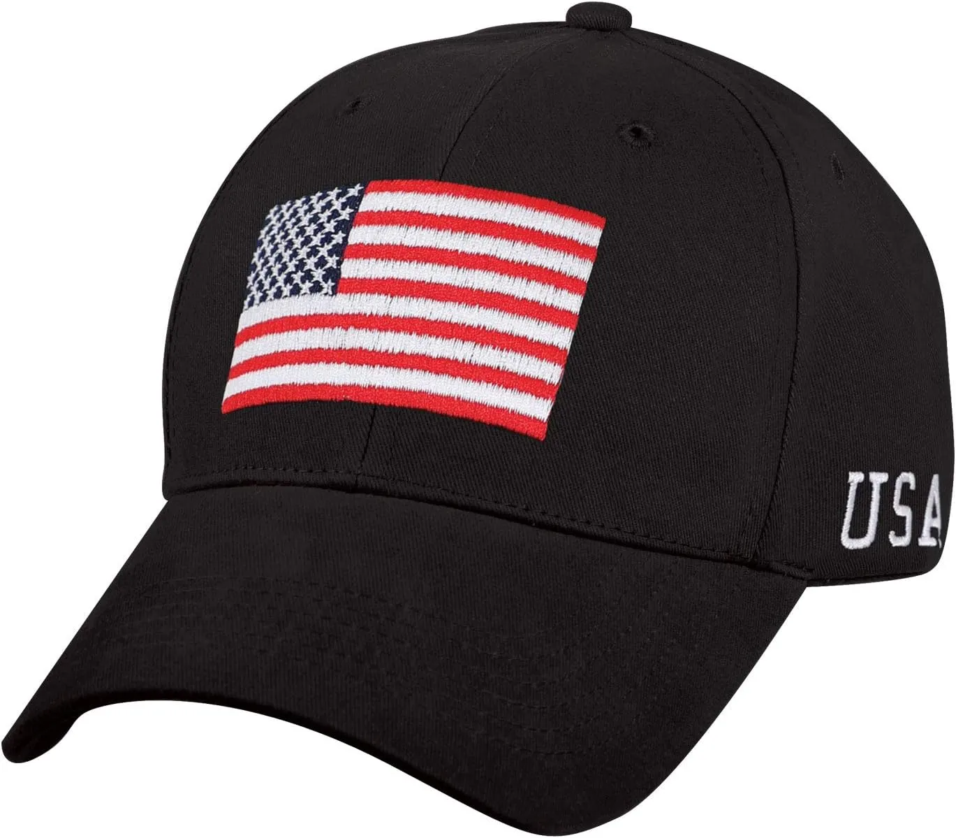 Rothco USA Flag Low Profile Cap - Patriotic Adjustable Baseball Cap with American Flag Embroidery