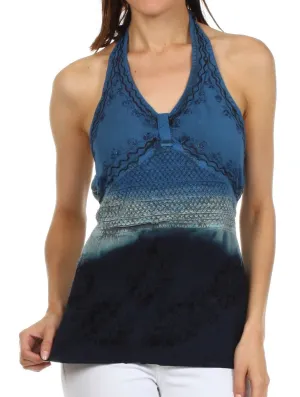 Sakkas Tallulah Embroidered Halter Top