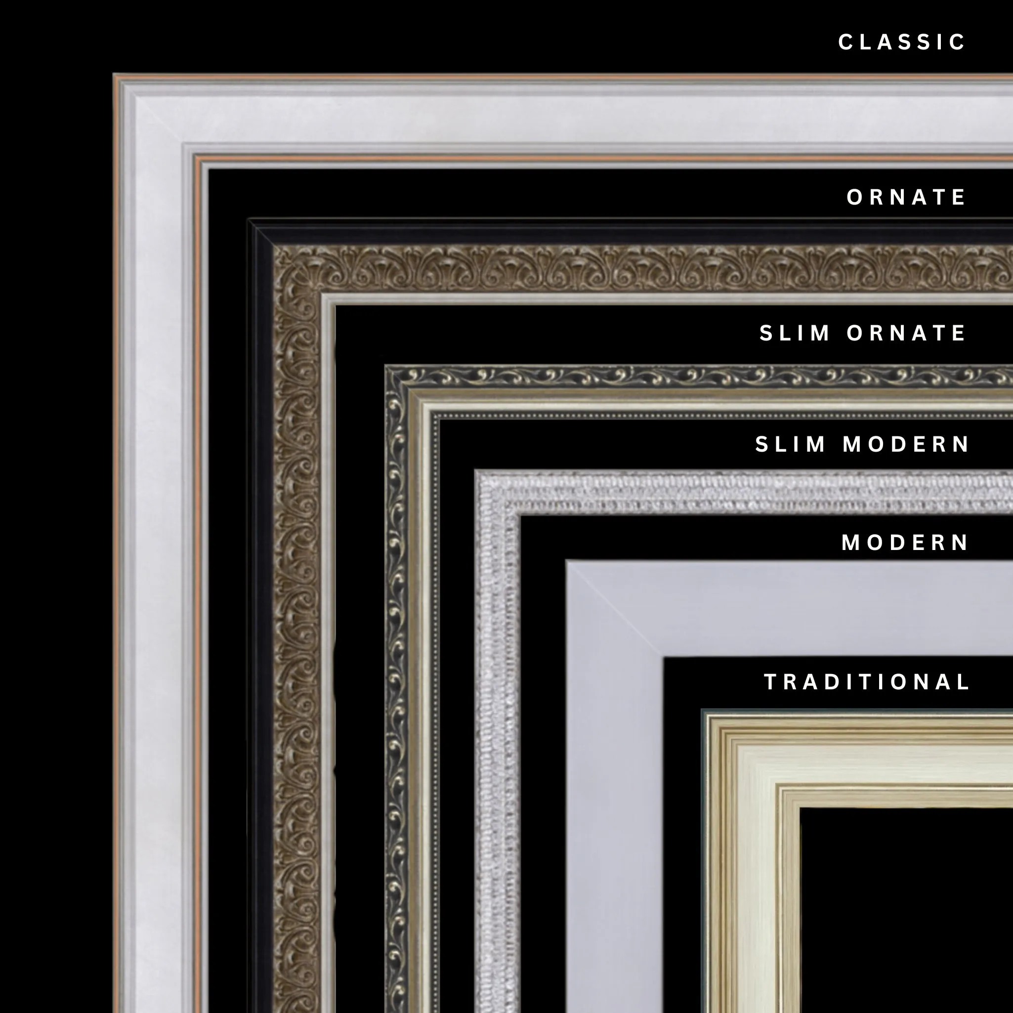 Silver 32x20 Picture Frame Ornate Traditional Classic Antique