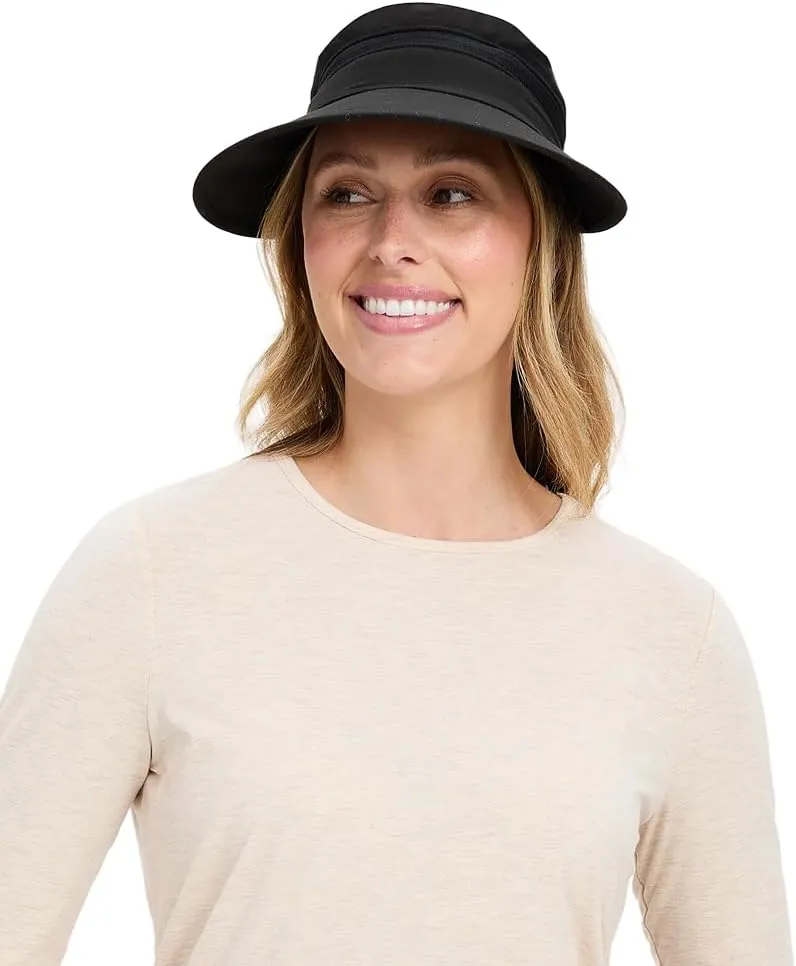 Solbari Womens Wanderlust Visor UPF 50 , Packable 2-in-1 Hat & Visor, Adjustable Fit with Sweatband for Sports & Outdoors