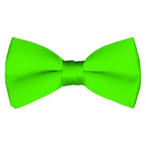 Solid Pre-Tied Lime Green Bow Tie