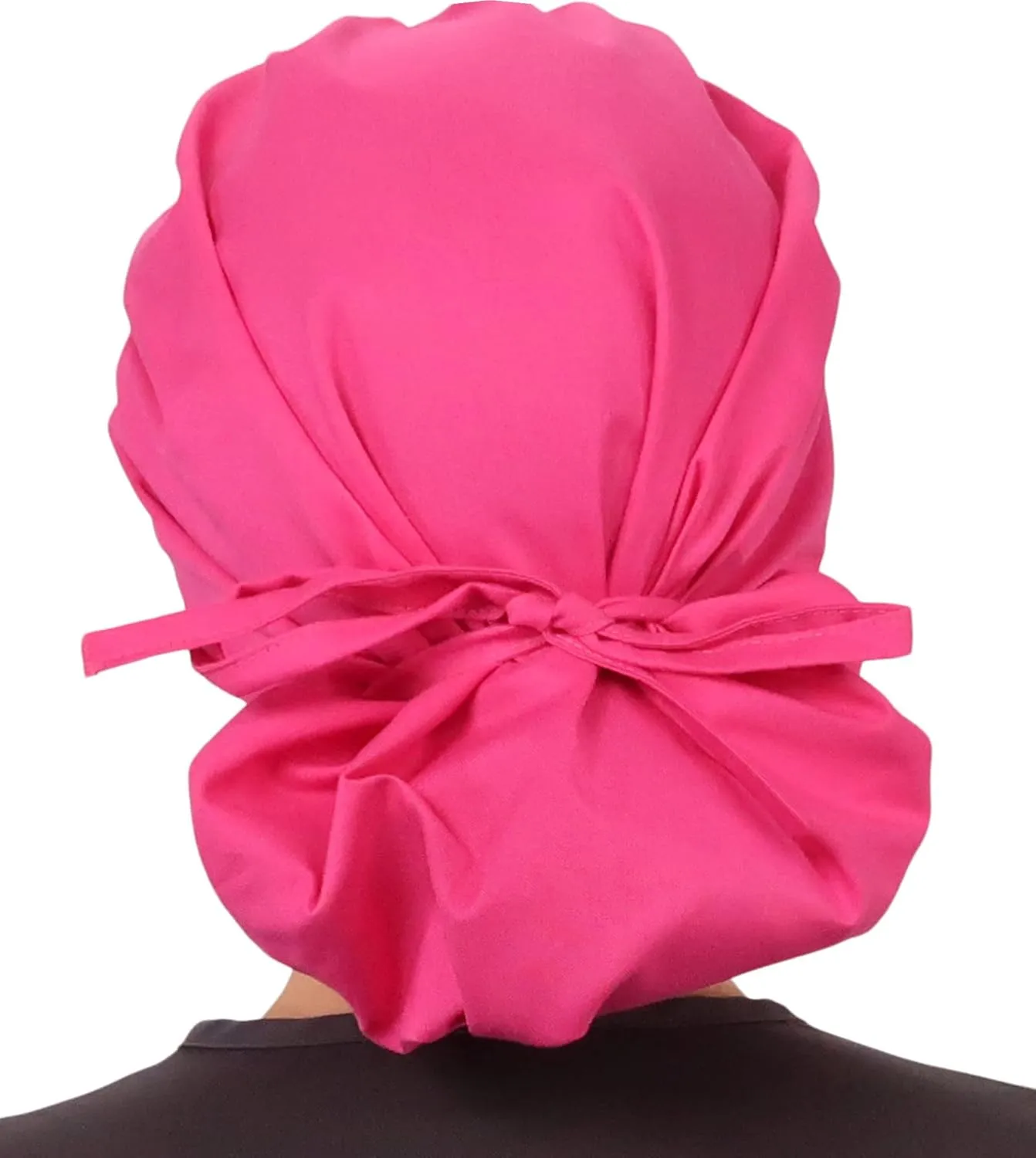 Sparkling EARTH Banded Bouffant Surgical Scrub Ponytail Working Caps - 100% Cotton - Made in The USA