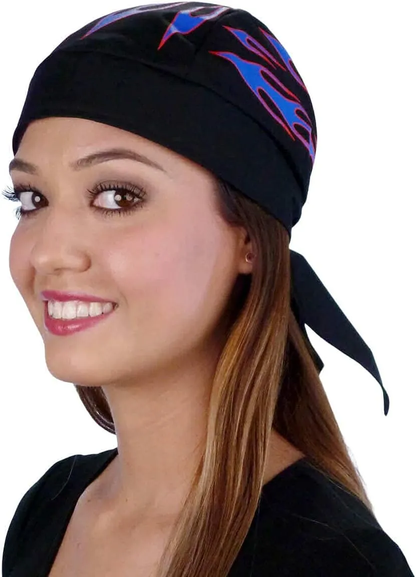 Sparkling EARTH - Skull Caps Doo Rags Do Rag Durag Headwrap Head Wraps Skullies - Made in The USA!