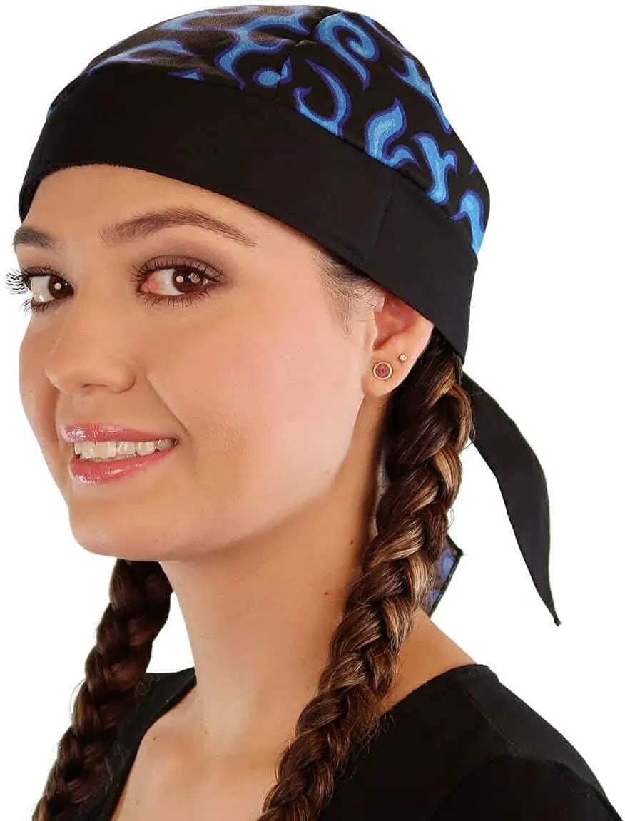 Sparkling EARTH - Skull Caps Doo Rags Do Rag Durag Headwrap Head Wraps Skullies - Made in The USA!