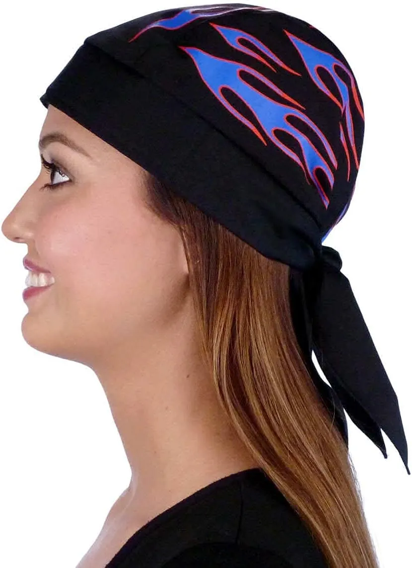 Sparkling EARTH - Skull Caps Doo Rags Do Rag Durag Headwrap Head Wraps Skullies - Made in The USA!