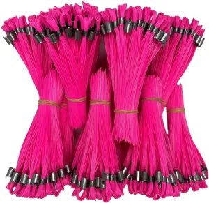 Stake Chaser Ground Marking Whiskers Pink 6 Inch 1000-Count (Flags only, no Nails) for Survey, Landscape Design, Construction Markers, Property Line Markers, Trail Markers