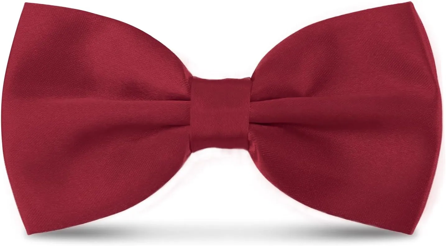 SURVODJA Men Bow Tie Adjustable Length Wedding Male Fashion Boys Satin Bowties