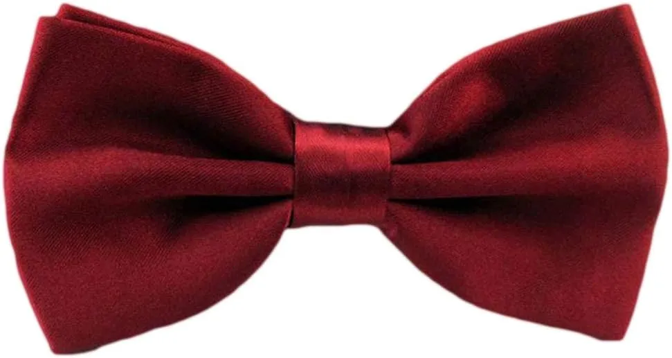 SURVODJA Men Bow Tie Adjustable Length Wedding Male Fashion Boys Satin Bowties
