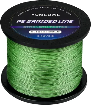 Thinner Braided Fishing Line, Ultra-Strong Abrasion Resistant Zero Stretch Braided Line, 4&8 Strand