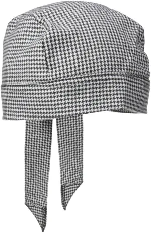 Uncommon Threads Elastic Back Skull Cap Chef Hat with Ties